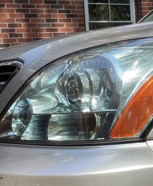 Lexus headlight in North Leominster, Massachusetts, after restoration