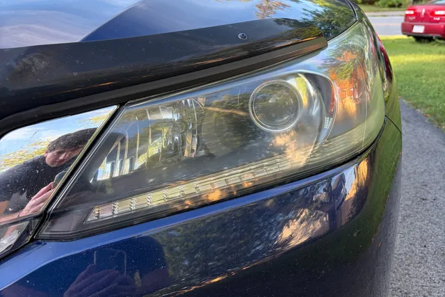 Restored headlight on a Subaru Outback in West Boylston, Massachusetts